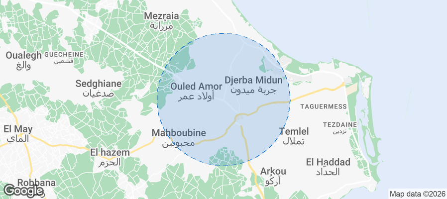 Djerba Midoun Airbnb map